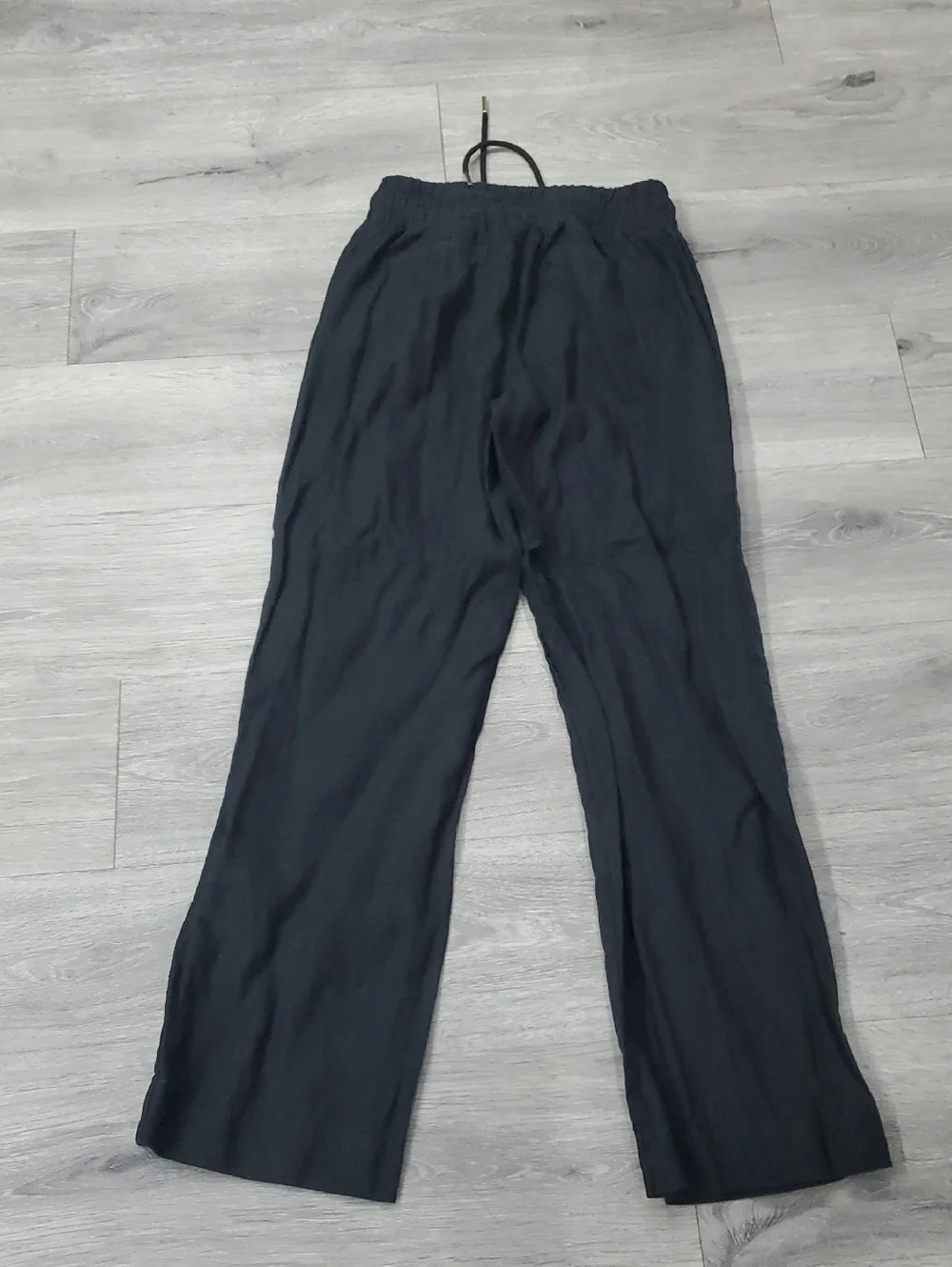 Quince European Linen Wide Keg Pants Black Xs 29